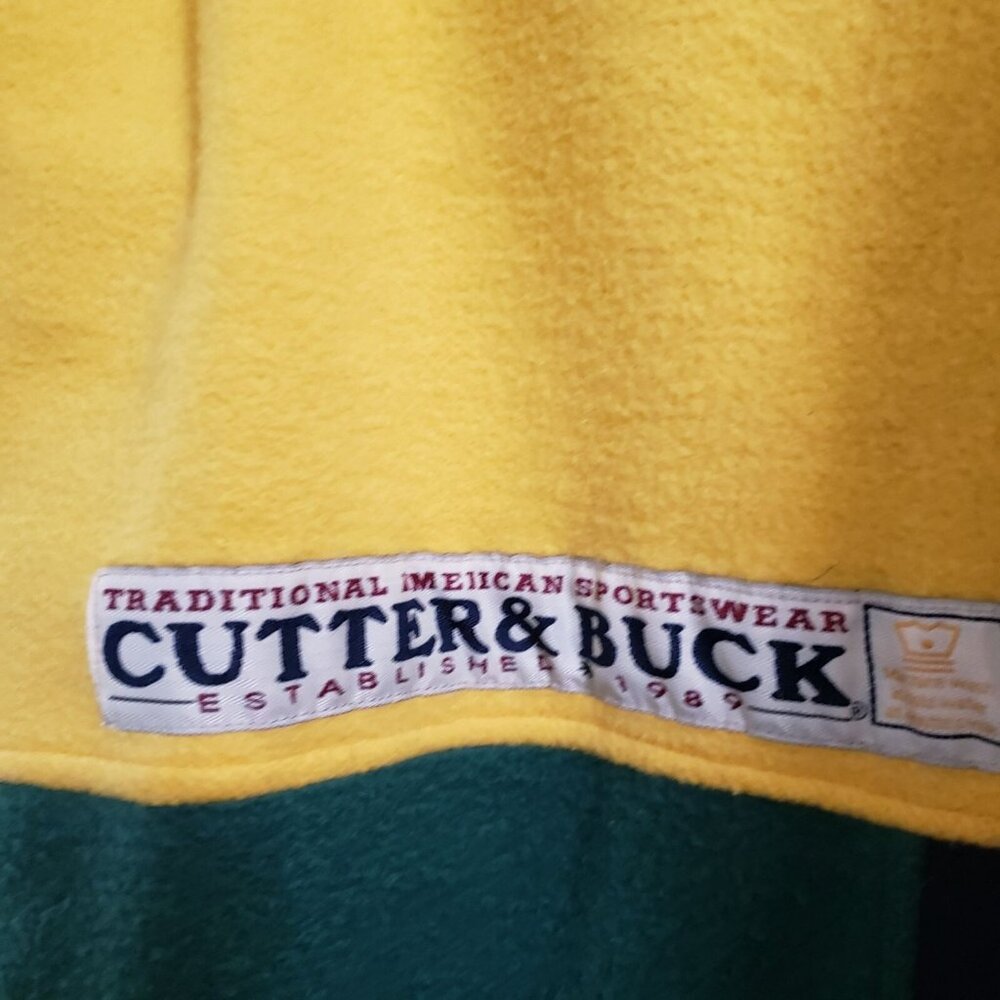 Cutter & Buck Mens L/G Blue Yellow Hooded Jacket - Picture 12 of 12